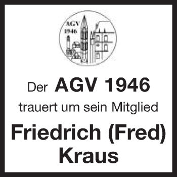 Traueranzeige von Friedrich Kraus von Gmünder Tagespost