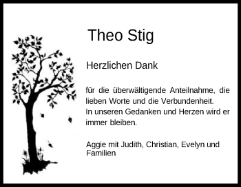 Traueranzeige von Theo Stig von Amtsblatt_Oko