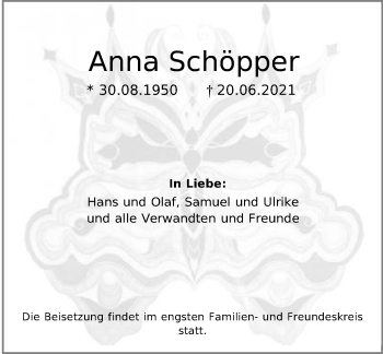 Traueranzeige von Anna Schöpper von Gmünder Tagespost