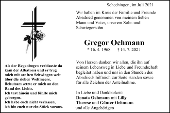 Traueranzeige von Gregor Ochmann