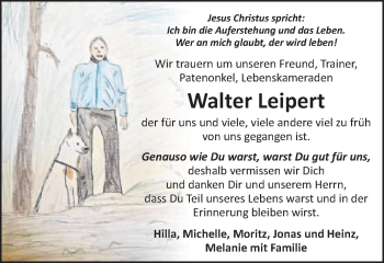 Traueranzeige von Walter Leipert von Schwäbische Post