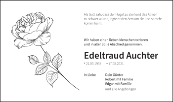 Traueranzeige von Edeltraud Auchter von Schwäbische Post