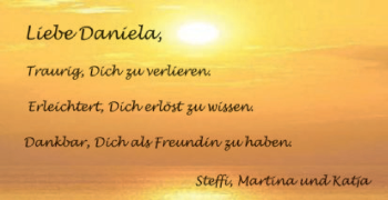 Traueranzeige von Daniela Beck  von Schwäbische Post