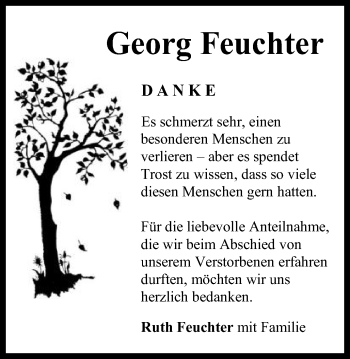 Traueranzeige von Georg Feuchter von Gmünder Tagespost