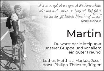 Traueranzeige von Martin  von Schwäbische Post