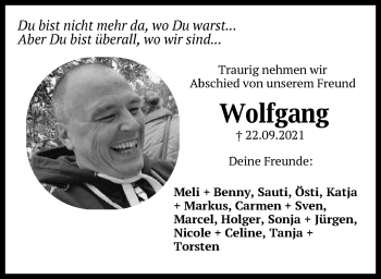 Traueranzeige von Wolfgang  von Schwäbische Post