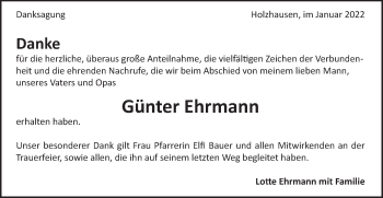 Traueranzeige von Günter Ehrmann von Gmünder Tagespost