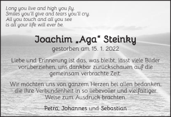 Traueranzeige von Joachim Steinky von Schwäbische Post