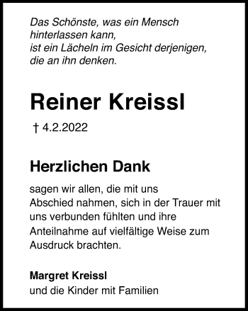 Traueranzeige von Reiner Kreissl von Gmünder Tagespost