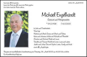 Traueranzeige von Michael Engelhardt von Schwäbische Post