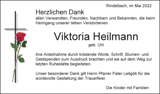 Traueranzeige von Viktoria Heilmann von Schwäbische Post