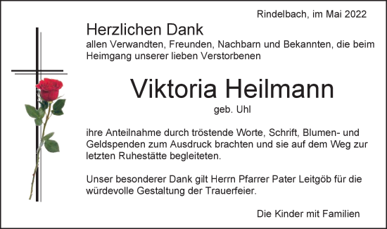 Traueranzeige von Viktoria Heilmann