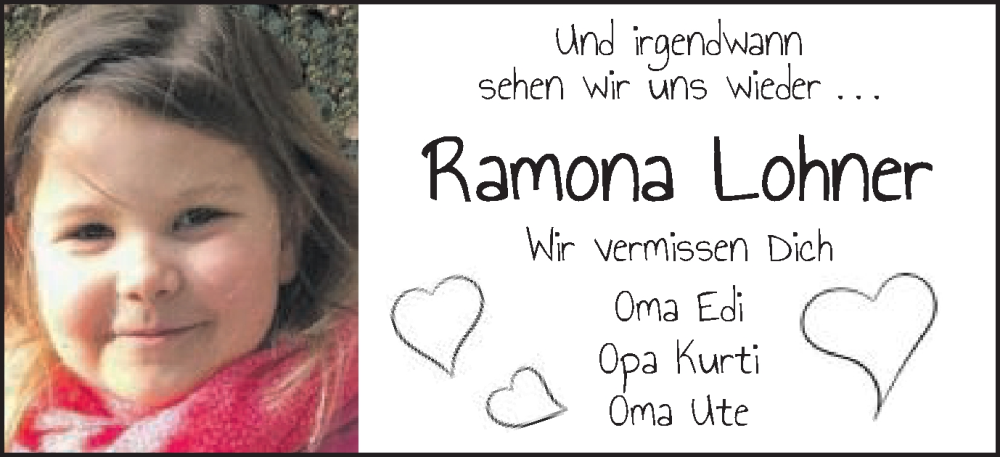  Traueranzeige für Ramona  Lohner  vom 16.08.2022 aus Schwäbische Post