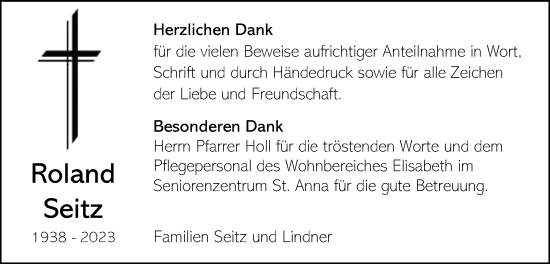 Traueranzeige von Roland Seitz von Gmünder Tagespost