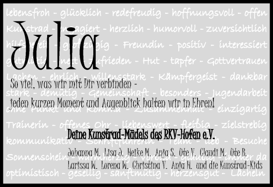 Traueranzeige von Julia  von Schwäbische Post