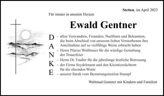 Traueranzeige von Ewald Gentner von Schwäbische Post
