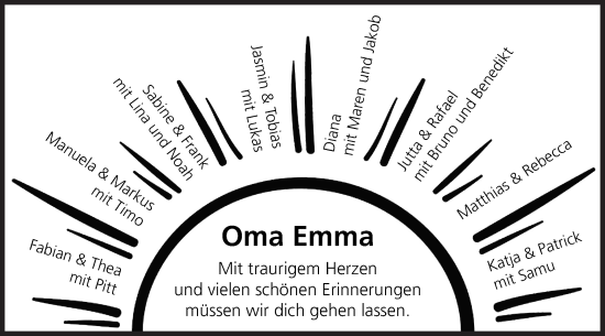 Traueranzeige von Emma Schneider von Schwäbische Post