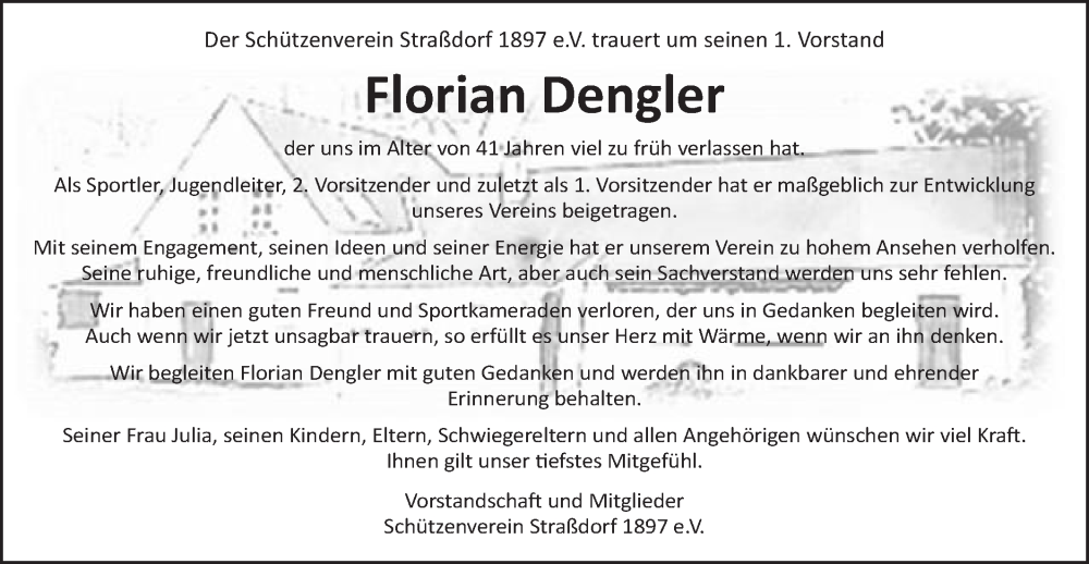  Traueranzeige für Florian Dengler vom 16.05.2023 aus Gmünder Tagespost