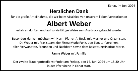 Traueranzeige von Albert Weber von Schwäbische Post