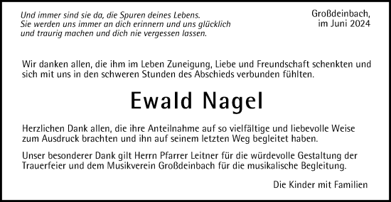 Traueranzeige von Ewald Nagel von Gmünder Tagespost