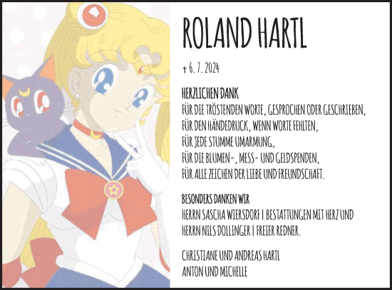 Traueranzeige von Roland Hartl von Gmünder Tagespost