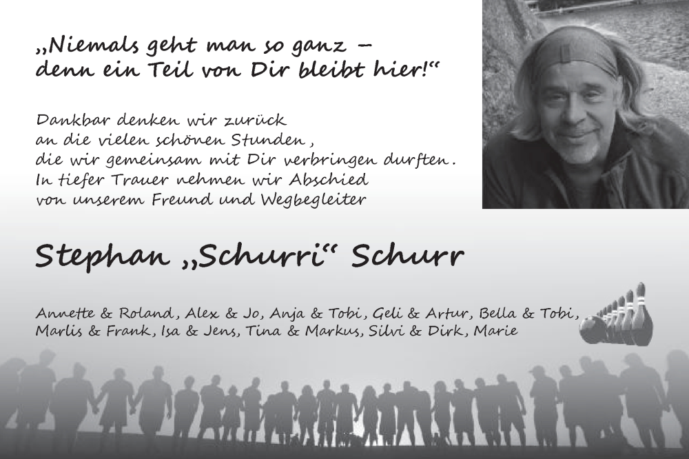  Traueranzeige für Stephan Schurr vom 04.07.2024 aus Schwäbische Post