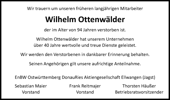 Traueranzeige von Sterbetafel vom 07.08.2024 von Schwäbische Post