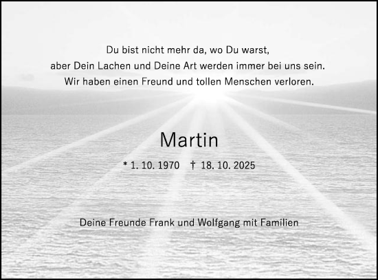 Traueranzeige von Martin Stein von Schwäbische Post