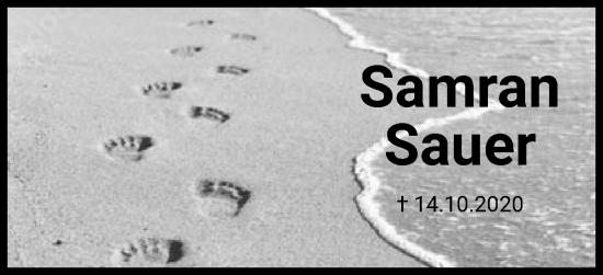 Traueranzeige von Samran Sauer von Schwäbische Post