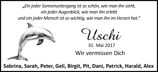 Traueranzeige von Uschi Dambacher von Schwäbische Post
