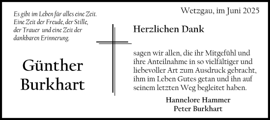 Traueranzeige von Günther Burkhart von Gmünder Tagespost