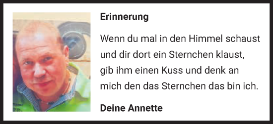 Traueranzeige von Erinnerung  von Schwäbische Post