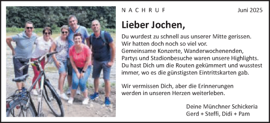 Traueranzeige von Jochen  von Schwäbische Post