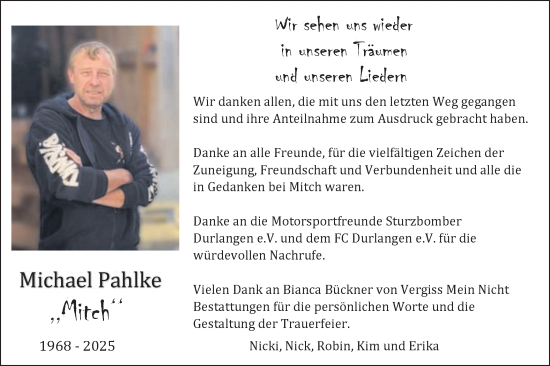 Traueranzeige von Michael Pahlke von Gmünder Tagespost