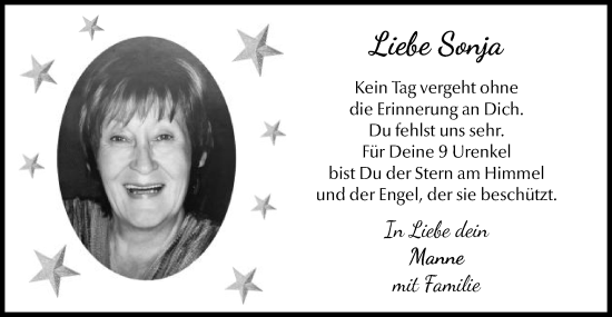 Traueranzeige von Sonja Stahl von Schwäbische Post