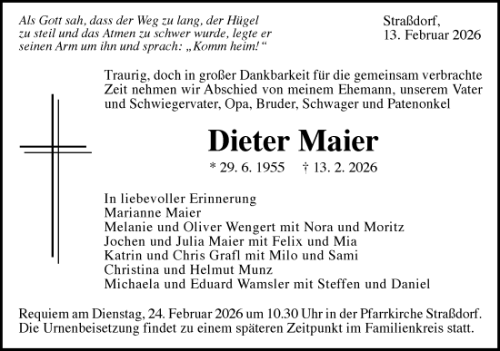 Traueranzeige von Dieter Maier von Gmünder Tagespost