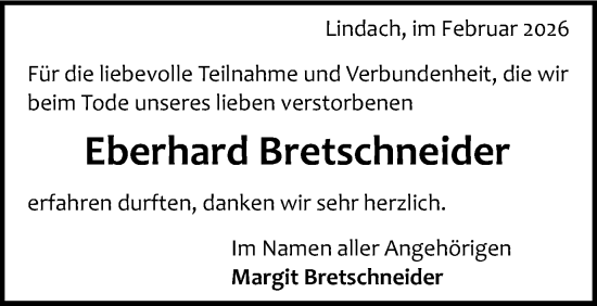 Traueranzeige von Eberhard Bretschneider von Gmünder Tagespost