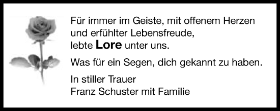 Traueranzeige von Lore Krieger von Gmünder Tagespost